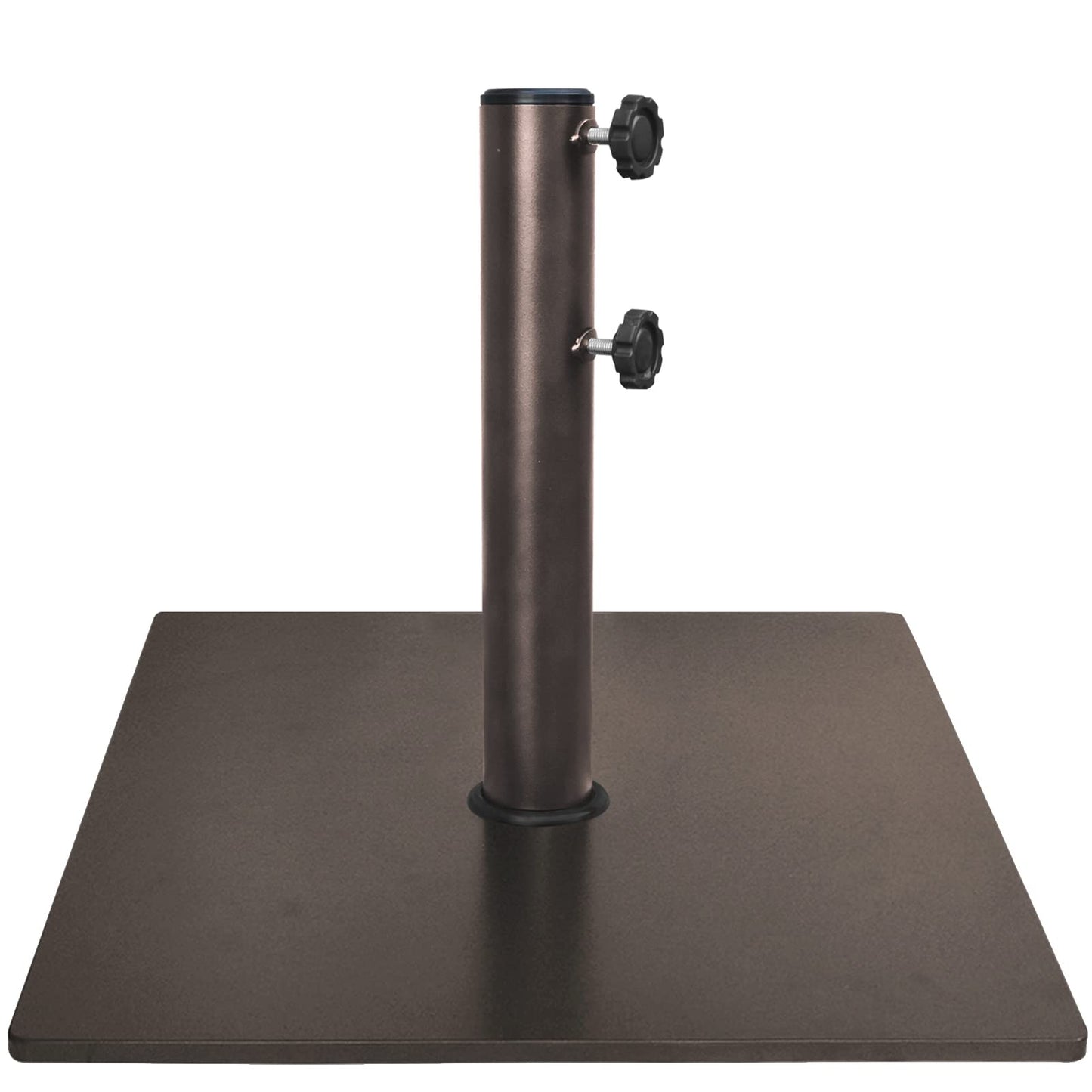 EliteShade USA Up to 160 lbs Square Umbrella Base Steel Plate Stand Market Patio Outdoor Heavy Duty Umbrella Holder, Bonus 18.5" Square Weight Sand Bag, Sand is not Included, Reddish-Brown