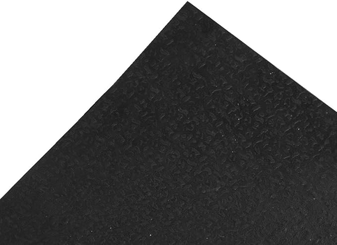 Sweet Home Stores Indoor/Outdoor Rug Ribbed Waterproof Design Multi-Purpose Rubber Mat, Perfect for Kitchens, Entryways, Living Rooms, Office, 24" x 36", Black