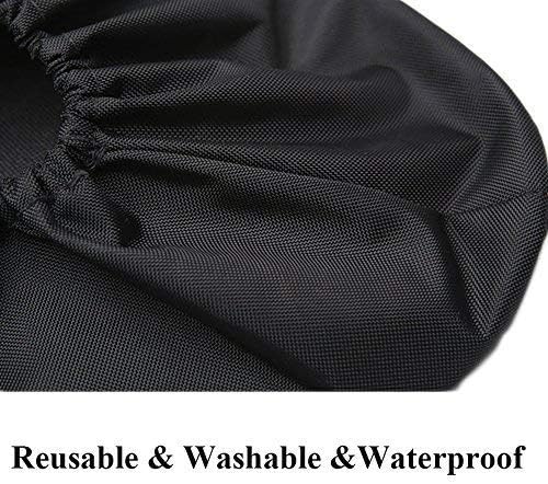 Jron 5 Pairs Premium Reusable Washable Shoe Cover Boot Covers for Contractors (5 Pairs | 14.5-17 For Shoes/US 13.5-16 For Boots, Black)