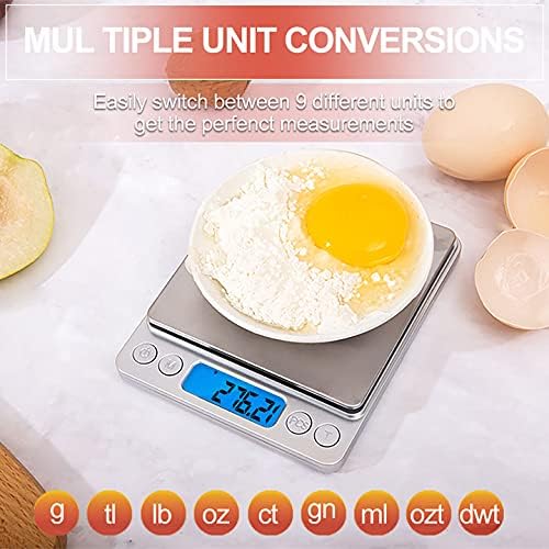 Food Scale Small Gram Scale Digital Gram and Ounce Scale, USB Rechargeable 0.01g/0.001oz Accurate, MEIYA Kitchen Scale for Soap Making, Jewelry, Baking, Tare Function, Including Battery and 2 Trays