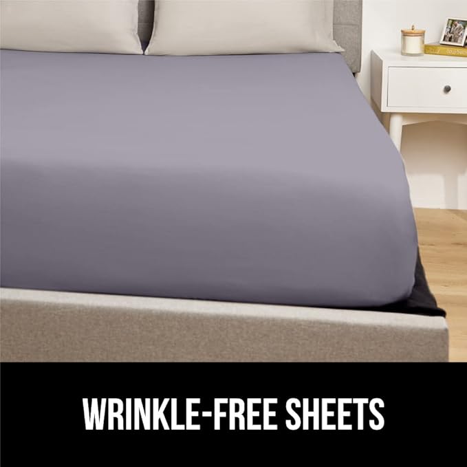 GORILLA GRIP Patent Pending Bed Sheet Holders, Adjustable Elastic Fasteners with Metal Clips, Keep in Place Fitted Bedding Straps, Firm Tight Suspenders for Mattress, US Designed, 8 Pack White