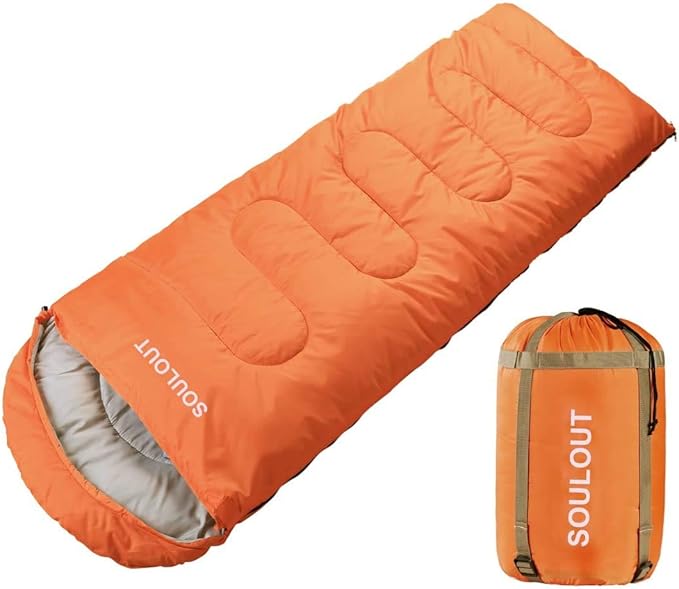 3-4 Season Sleeping Bag for Adults & Kids, Lightweight Warm Cold Weather Camping Bag with Waterproof Compression Sack – Portable for Hiking, Backpacking, Traveling & Outdoor Adventures