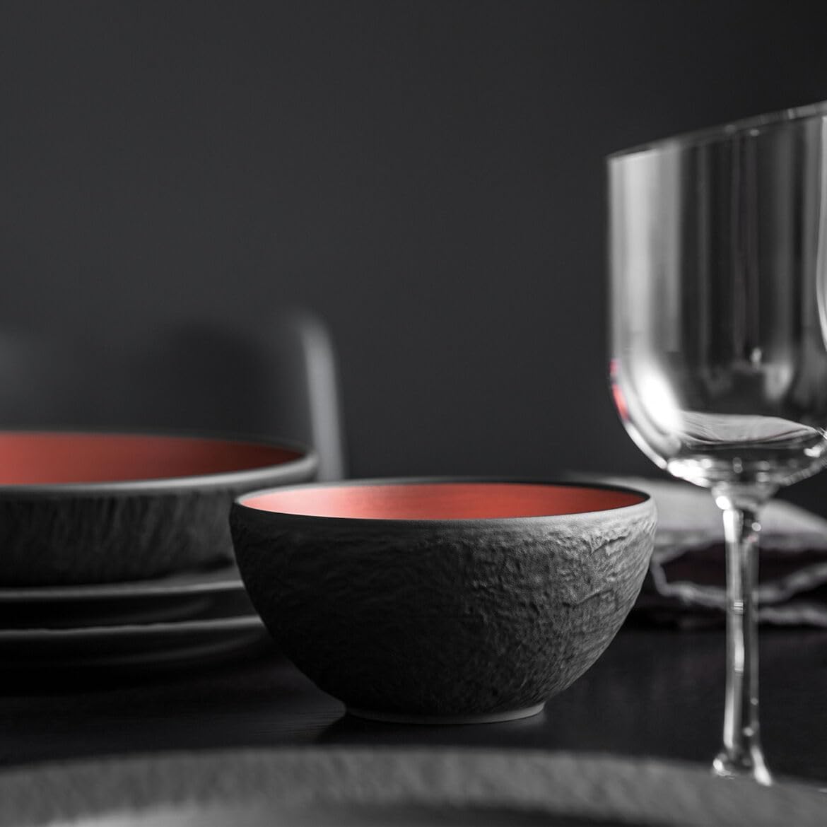 Villeroy & Boch Manufacture Rock Glow 3 Piece Condiment Set, Premium Porcelain, Made in Germany