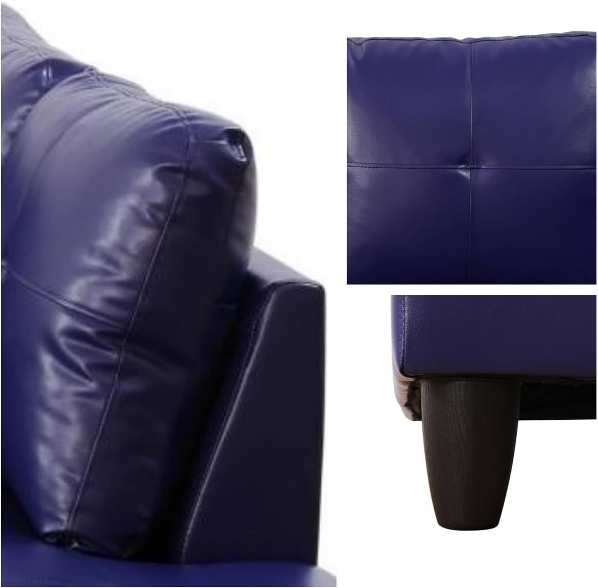 NAYSAYE Sectional Couch with Ottoman Storage, L Shaped Couch Sofa Furniture Sets, Modern Comfy Modular Comfy Sofa for Living Room Bedroom, Office and Apartment, Blue