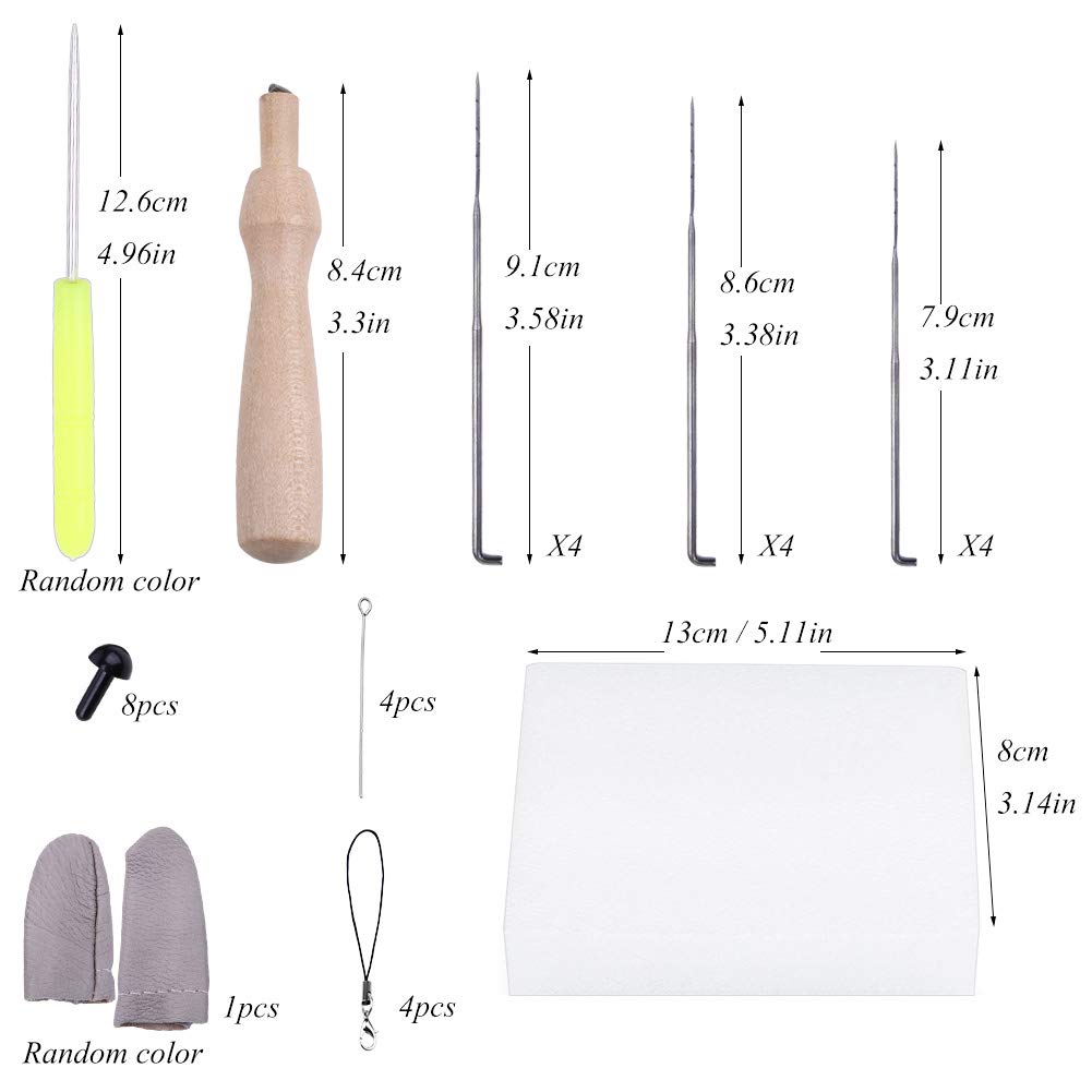 LOKUNN Needle Felting Kit, Felting Kits for Beginners Adult, Complete Wool Roving Kit for Beginners with Felting Needles, Instructions, Foam Mat, Wool Roving for Adults Beginner Supplies DIY Crafts