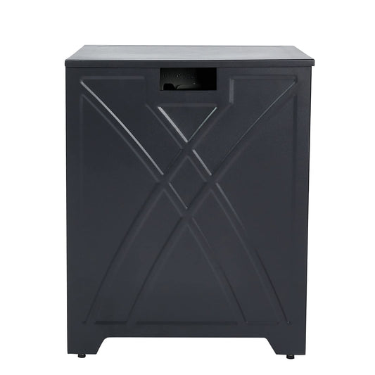 BAIDE HOME Propane Tank Cover Table, Square Propane Tank Holder Hideaway for 20 lb Propane Tanks, Gas Tank Storage Side Table - Carbon Gray