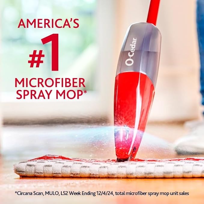 O-Cedar ProMist MAX Microfiber Spray Mop, Red