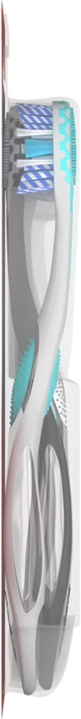 Colgate 360 Advanced Whitening Medium Toothbrush Pack, 4 Adult Medium Toothbrushes with Cheek and Tongue Cleaner, Helps Clean Your Teeth, Tongue, Cheeks, and Gums, 4 Pack