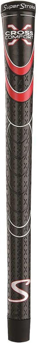 SuperStroke Cross Comfort Golf Club Grip | Soft & Tacky Polyurethane That Boosts Traction | X-Style Surface & Non-Slip | Swing Faster & Square The Clubface More Naturally