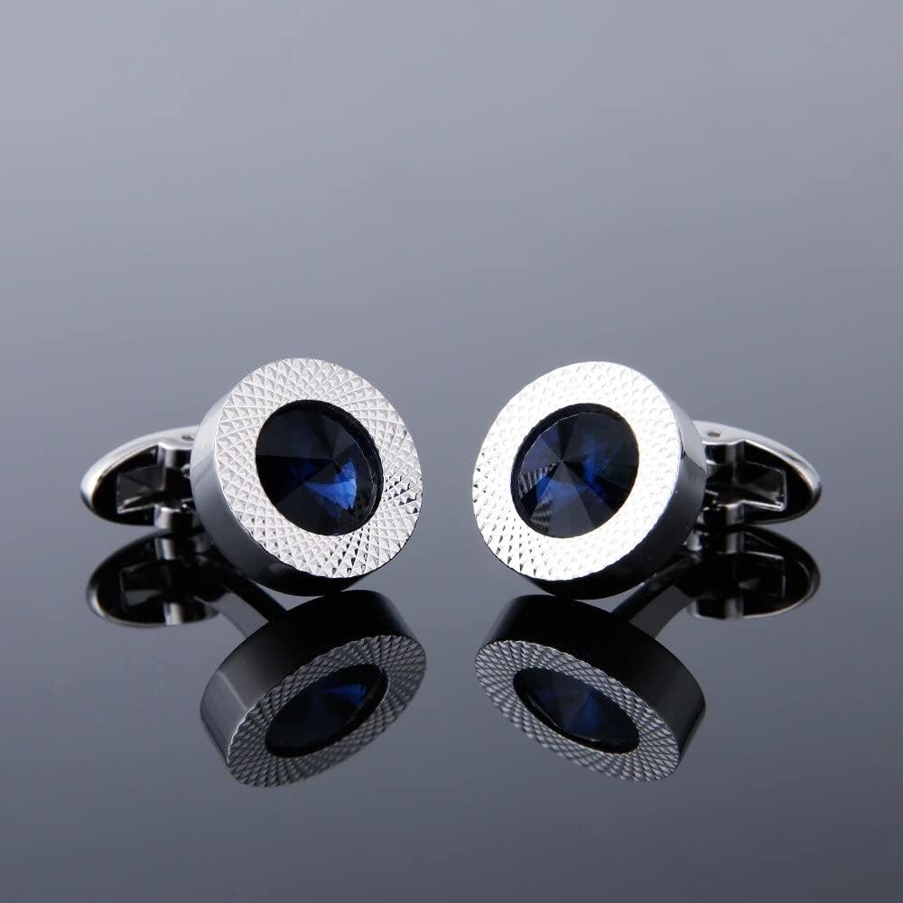 S&W Wedding Cufflinks for Men Cuffs with Gift Box Business for Tuxedo Shirts