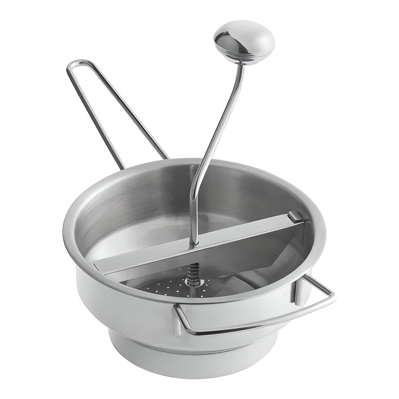 OCS Parts Pro Series Stainless Steel 2-Quart Food Mill with 3 Milling Discs | Rotary Food Mill for Purees, Applesauce, Jam, Baby Food, Tomato Sauce Mashed Potatoes and More