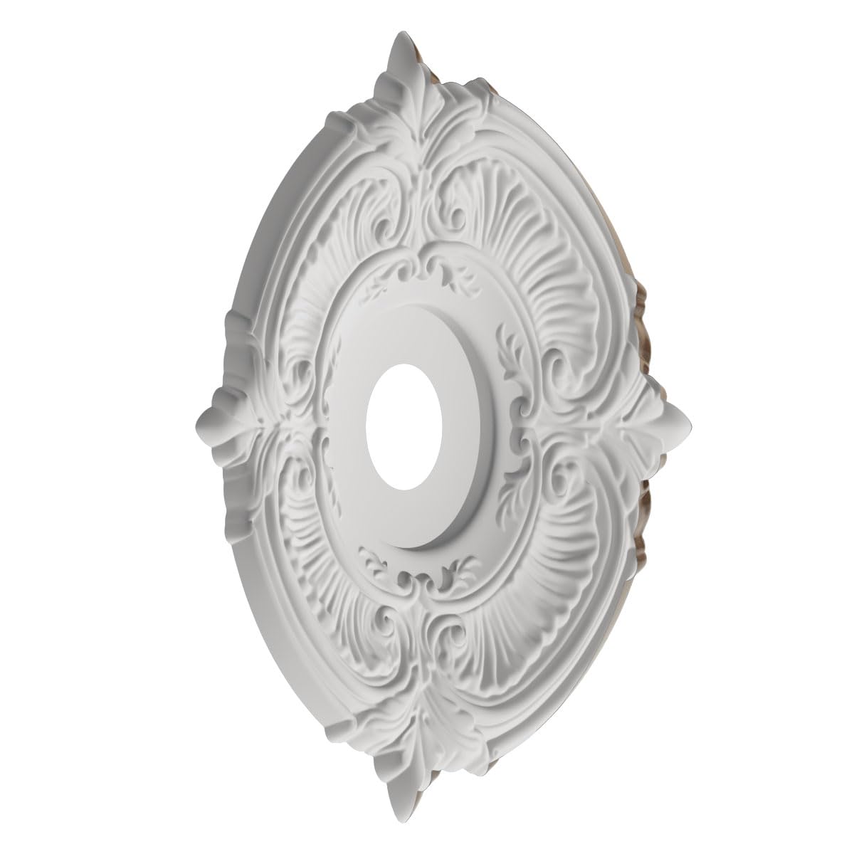 19Od X 3 1/2Id X 1P Attica Thermoformed Pvc Ceiling Medallion (Fits Canopies Up To 6 3/4), Metallic Copper