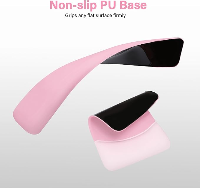 MOSISO Wrist Rest Support for Mouse Pad&Keyboard Set, Rectangular Ergonomic Mousepad Non-Slip Base Home/Office Pain Relief&Easy Typing Pad with Neoprene Cloth&Raised Silicone Lining, Pink
