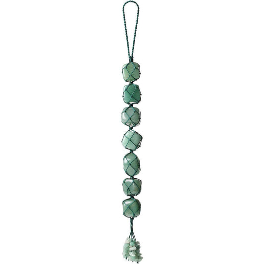 Nicestone Green Aventurine Crystals and Healing Stones Car Decorations Hanging Ornament Meditation Hanging Ornament Window Ornament for Home Decor Party Decor