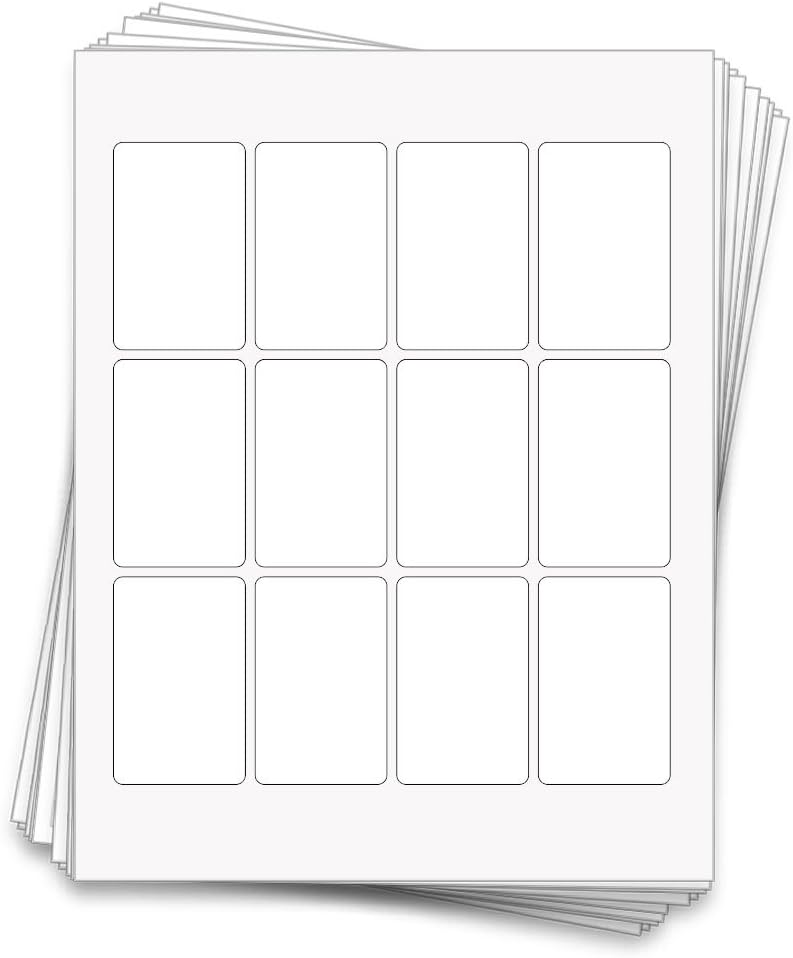 120 Labels for 4 oz Jars, 1.75 in. x 2.75 in. (White Waterproof Vinyl (Inkjet only))