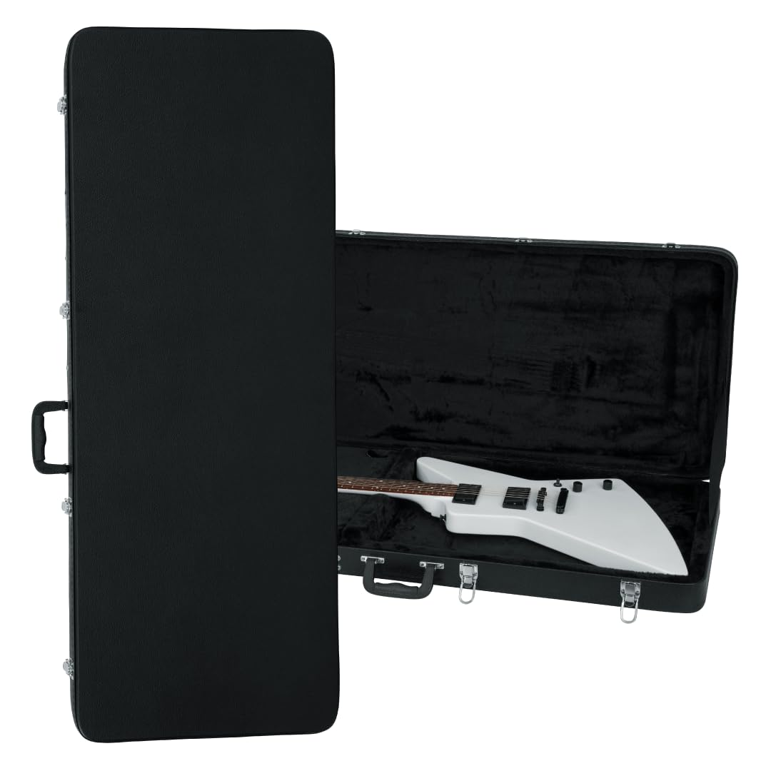 Gator Cases Traditonal Series Hard-Shell Wood Case for Extreme-Shape Electric Guitar Bodies, Fits Flying V, Explorer, Warlock, a