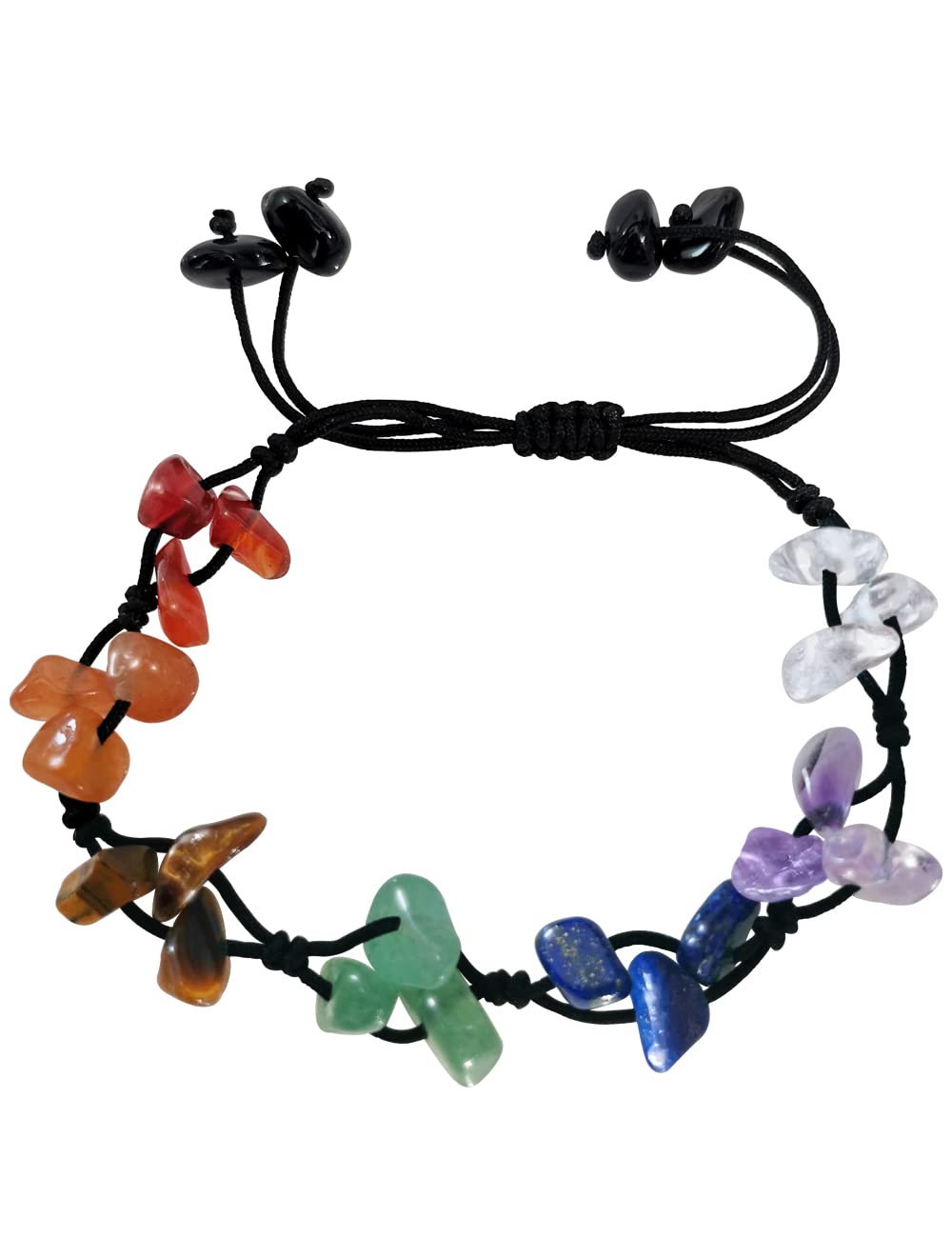 ASFUSS Handmade Natural Gemstones Bracelet 7 Chakras Healing Crystals Bracelet Yoga Stone Beads Bracelets Meditation Bangle for Womens Mens