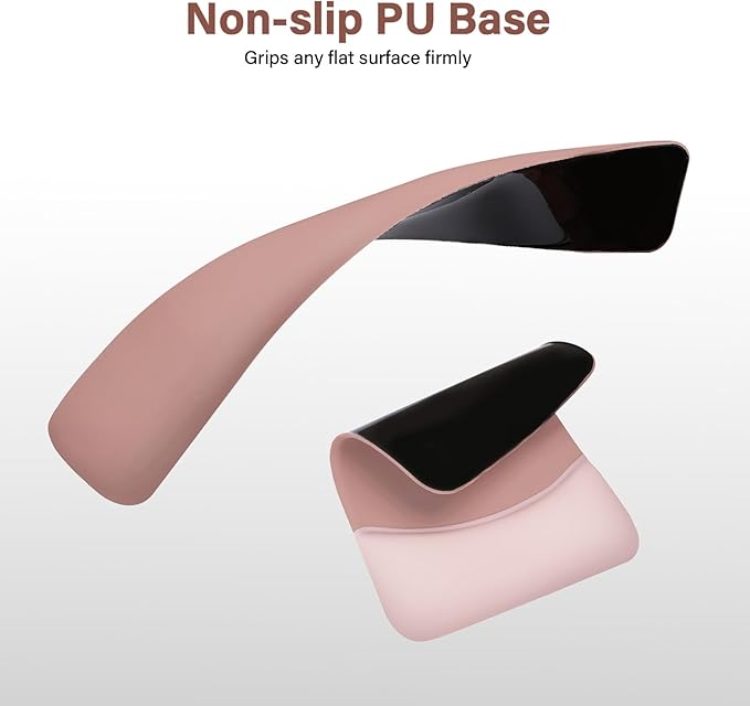 MOSISO Wrist Rest Support for Mouse Pad&Keyboard Set, Rectangular Ergonomic Mousepad Non-Slip Base Home/Office Pain Relief&Easy Typing Pad with Neoprene Cloth&Raised Silicone Lining, Salmon Pink