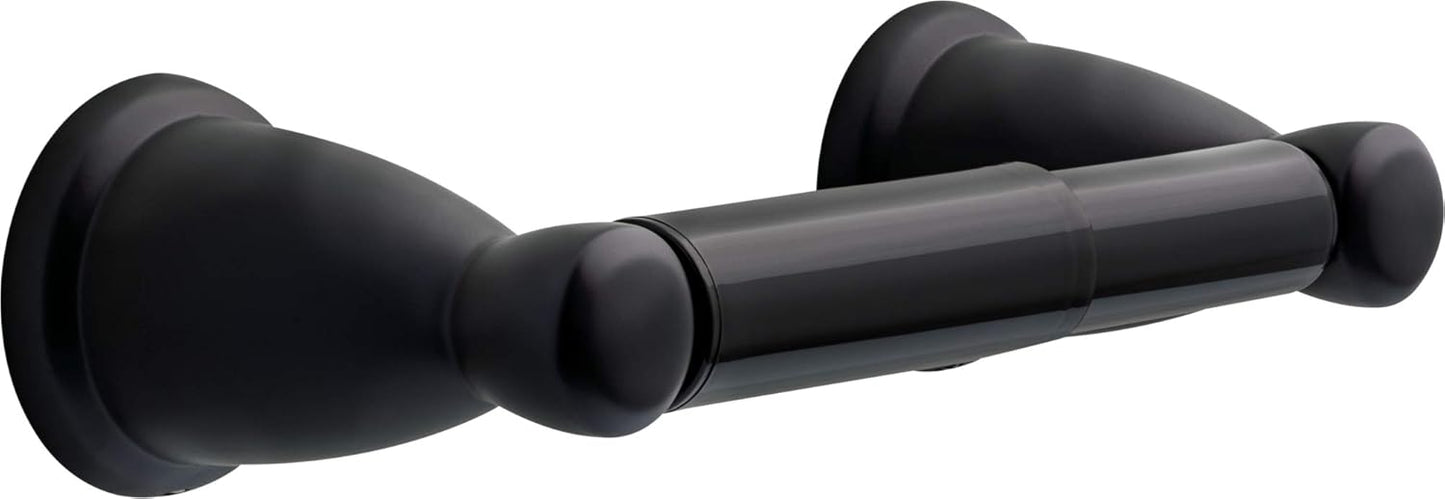 Franklin Brass Kinla 3-Piece Bathroom Set Matte Black 24" Towel Bar Rack, Toilet Paper Holder, Ring KIN3PC-MB