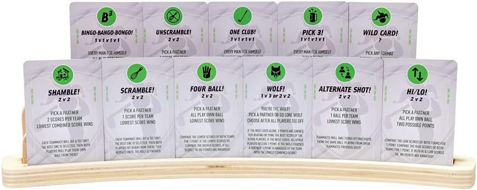 Fore Cards On Course Golf Game – Interactive Golf Card Game for Fun, Strategy & Competition – Mix Classic & Unique Formats – Fore Cards Golf Games and a Gift for Golfers of All Levels
