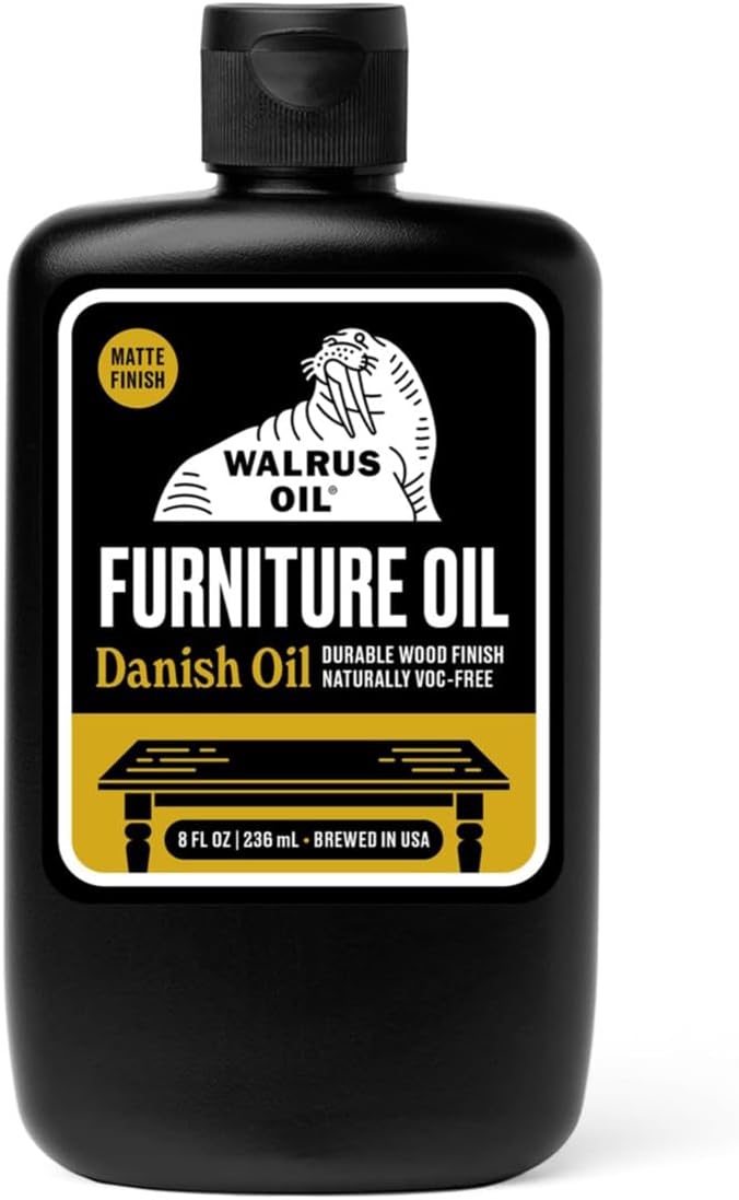 Walrus Oil - Furniture Oil, 100% Natural. Finish, Restore, and Protect Wood. VOC-Free, 8oz Bottle