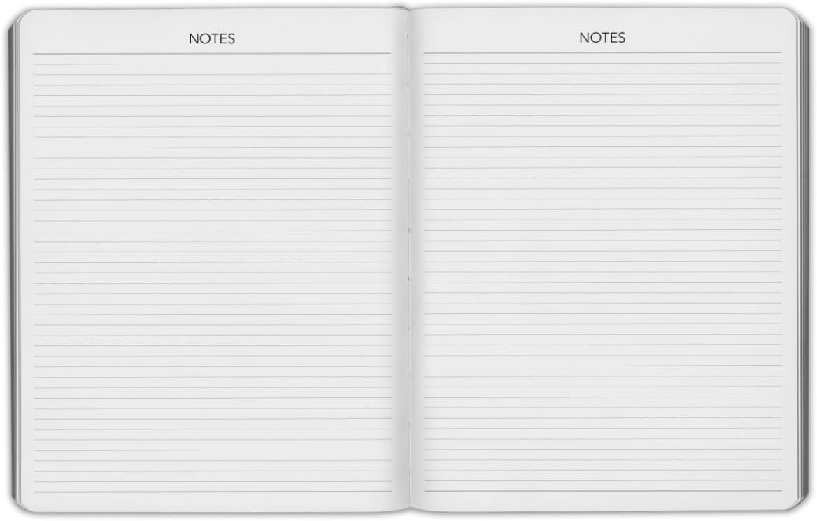 Harbor Weekly Journal Notebook Planner 2025-2026 - Lined, Durable Faux Leather, Softcover, 176 Quality Pages, For Men and Women, For Writing, Work & Travel, Key West Sundance - 9x7"