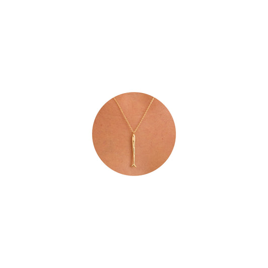 GUOKE Gold Long Fish Necklace for Women – 14K Gold Plated Fish Pendant, Dainty Long Pendant Necklace, Minimalist Jewelry for Her