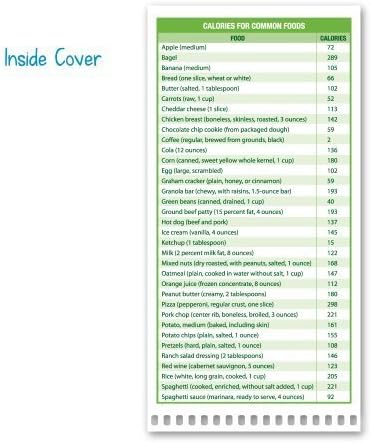 Portage Food Diet Journal - Notebook for Daily Food Intake with Template to Track Calories, a Diet Diary, Meal Tracker – 4 x 8 Inches, 70 Sheets, 140 Pages, (Pack of 3)