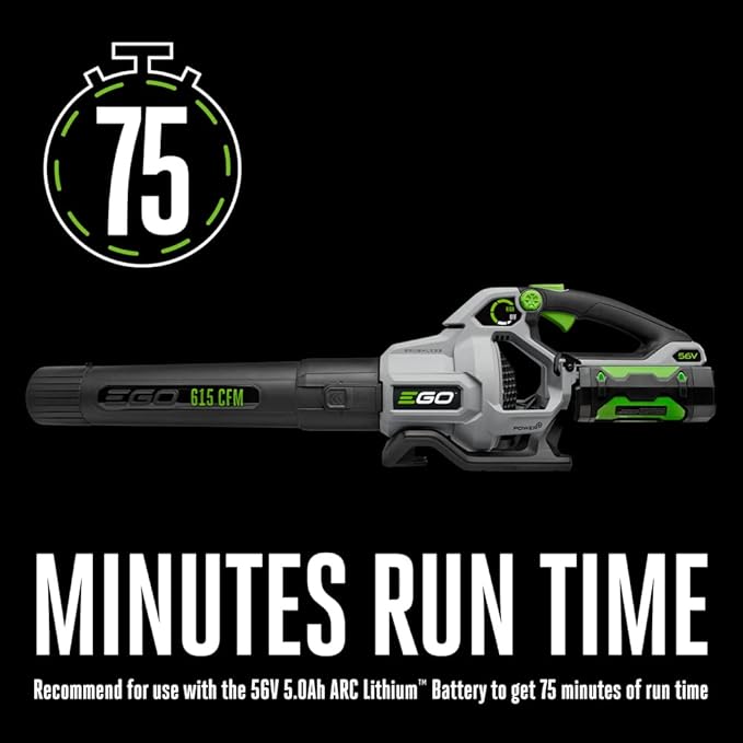 EGO POWER+ Leaf Blower, Cordless Electric 615 CFM, Battery and Charger Not Included - LB6150