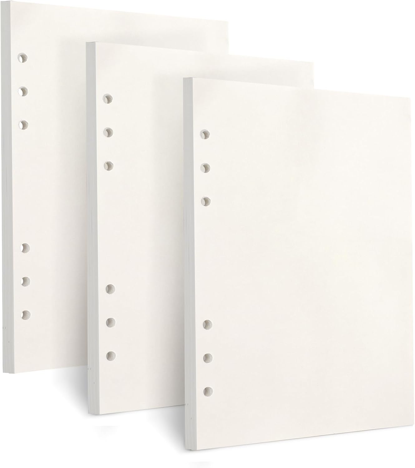 Toplive A5 Refill Paper, [3 Pack] 100GSM Thick 6 Hole Filler Inserts - 135 Sheets (270 Pages) for 6 Ring Binder Journal Notebook, Blank
