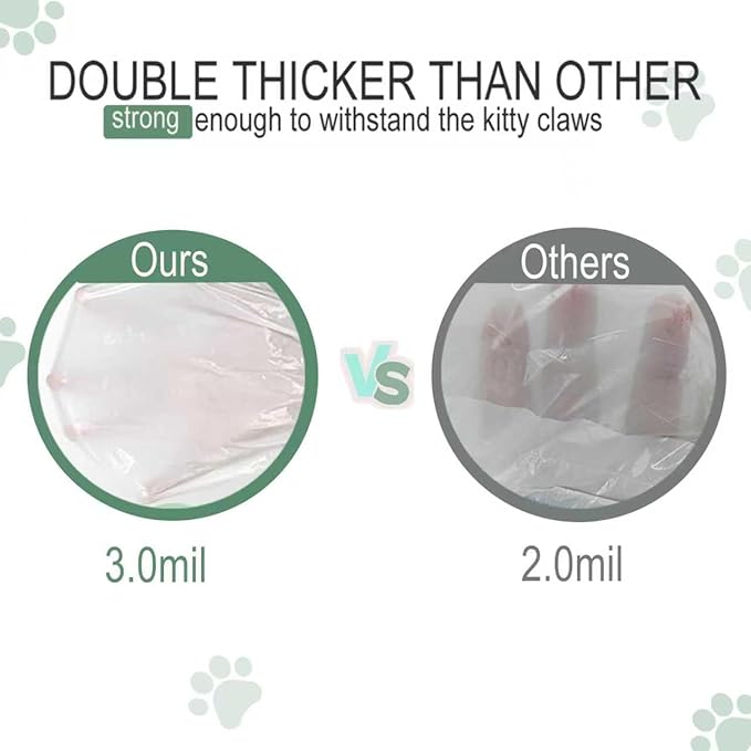 120 Count Miwow Cat Litter Box Liners for MeoWant MW-SC01、MW-SC02, Litter Box Liner Replacement Waste Bags, Thickened Leak-Proof & Odor-Proof Design, Compatible for More Automatic Litter Box