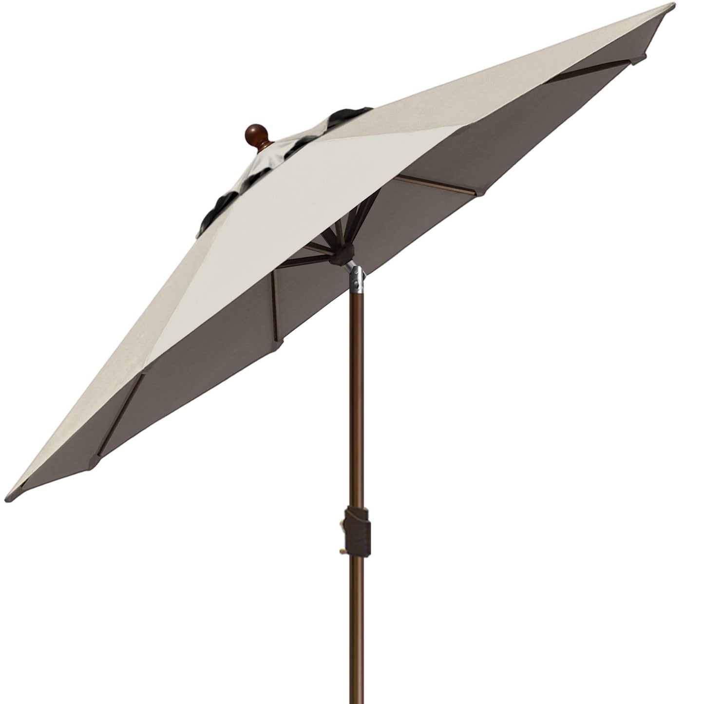 EliteShade USA 10-Year-Non-Fading 9Ft Market Patio Umbrella, UPF 50+ UV Protection Performance Sun Umbrella, Heavy Duty Commercial Grade Outdoor Table Umbrella with Crank & Tilt, Windproof Vented Top for Garden, Pool, Deck and Outdoor Playsets, Antique Be