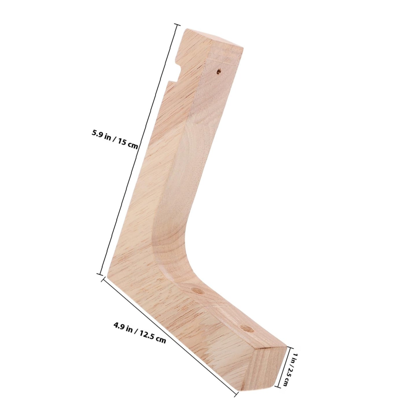 SEWACC Wooden Plant Hanger Hooks 2pcs Heavy-Duty Wall and Ceiling Hanging Plant Brackets for Indoor and Outdoor Flowerpot Holders Natural Wood Color