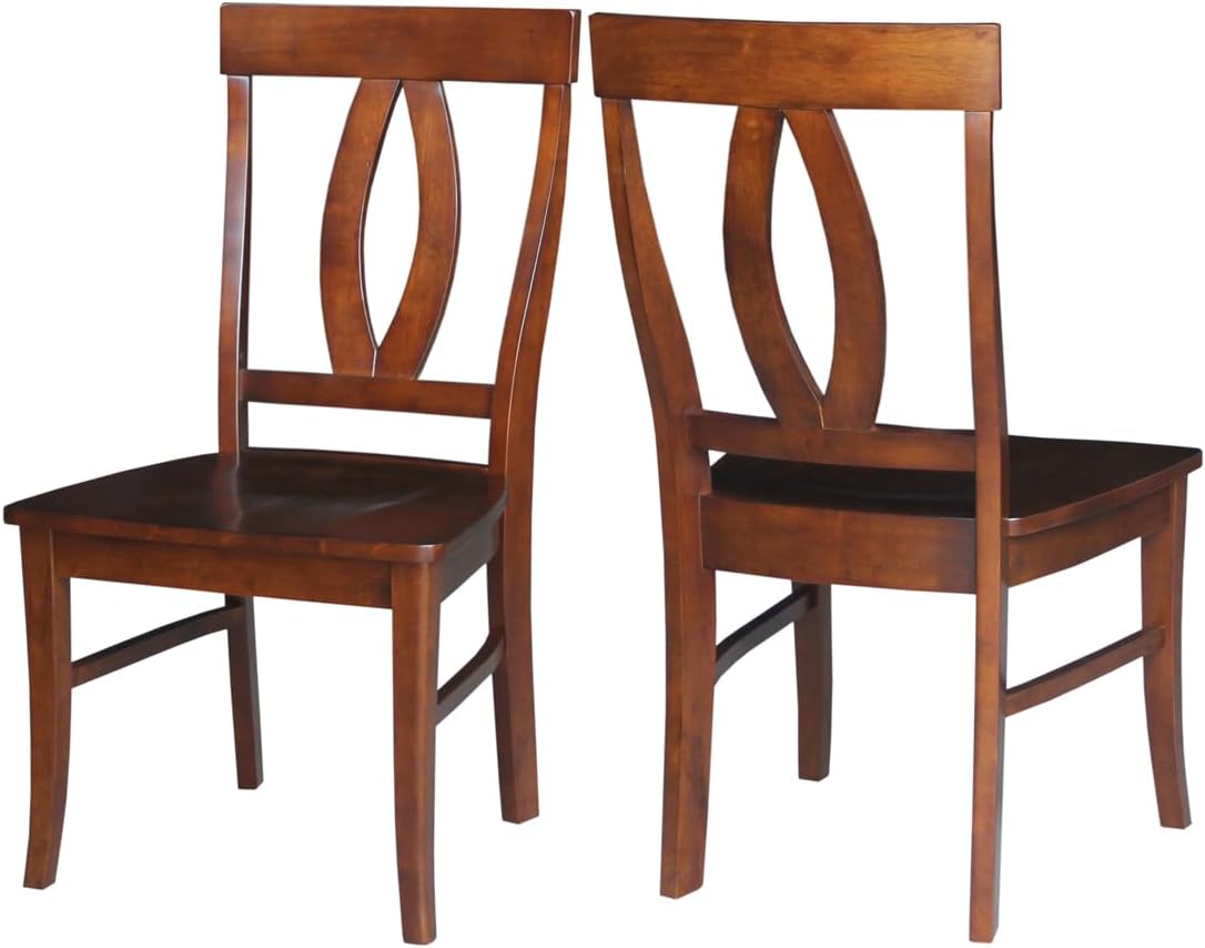International Concepts Cosmo Verona Chairs, Set of 2, Espresso