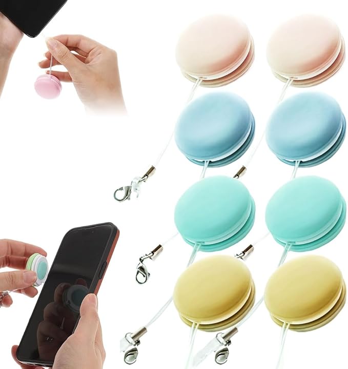 Macaron Phone Screen Cleaner, 2026 New Mobile Phone Screen Wipe, Portable Cell Phone Screen Cleaning Tool, Multifunctional Eyeglasses Cleaner for Office Travel (8PCS)
