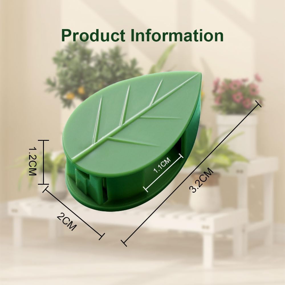 Plant Climbing Wall Fixture Clips with 100 Acrylic Adhesive Stickers, 2024 New Mini Leaf Clips Plant Support Clips, Self-Adhesive Invisible Wall Vines Fixing Clips Hook Plant Vine Traction (30 PCS)
