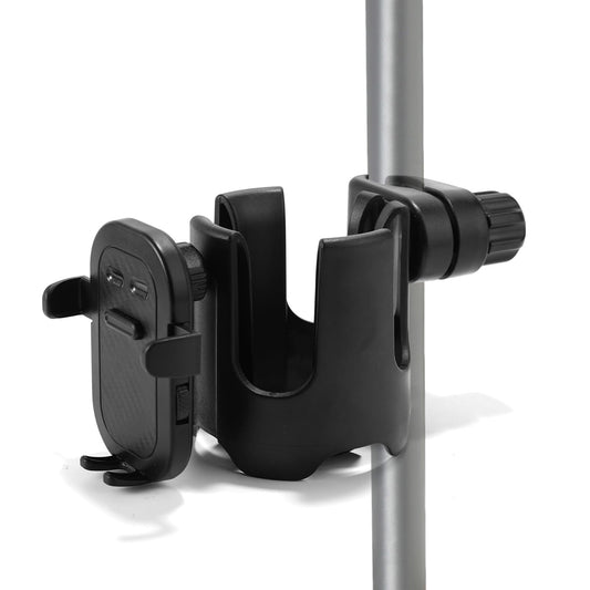 2-In-1 Mic Stand Cup Phone Holder, Black Universal Bottle Phone Holder Microphones Accessories For Concert Hall Recording Studio