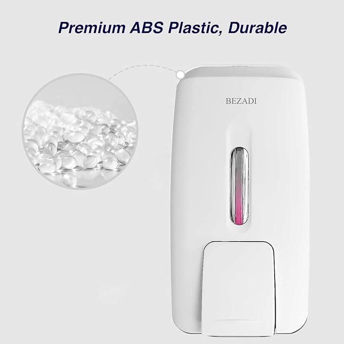 27fl oz Hand Soap Dispenser Wall Mount for Bathroom Kitchen Liquid Sanitizer ABS Plastic White 9088