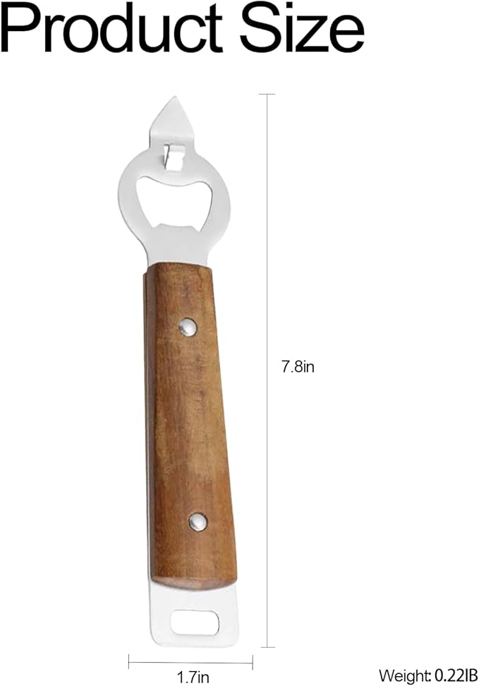 Beer Bottle Opener, Pop Top Can Opener, 2 in 1 Handheld Cap Remover and Ring Pull Tab Opener Lifter for Beer, Soda & Cans, Ideal for Camping, Kitchen, Bar Use
