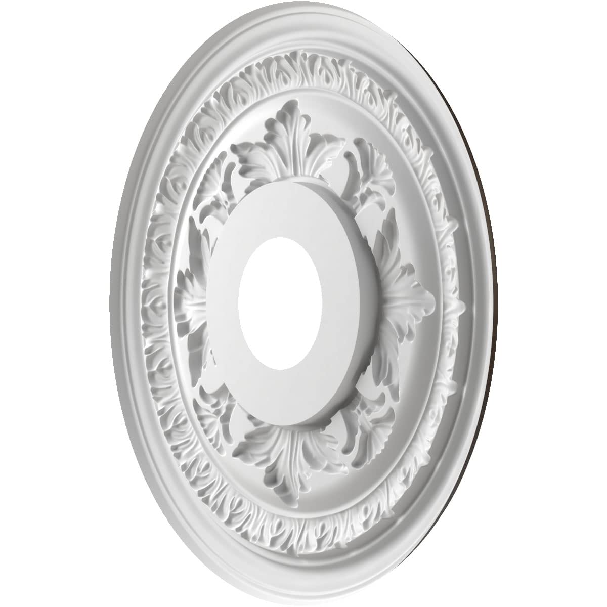 Ekena Millwork Cmp16Baeru Baltimore Thermoformed Pvc Ceiling Medallion (Fits Canopies Up To 6 1/2), 16Od X 3 1/2Id X 1P, Univers