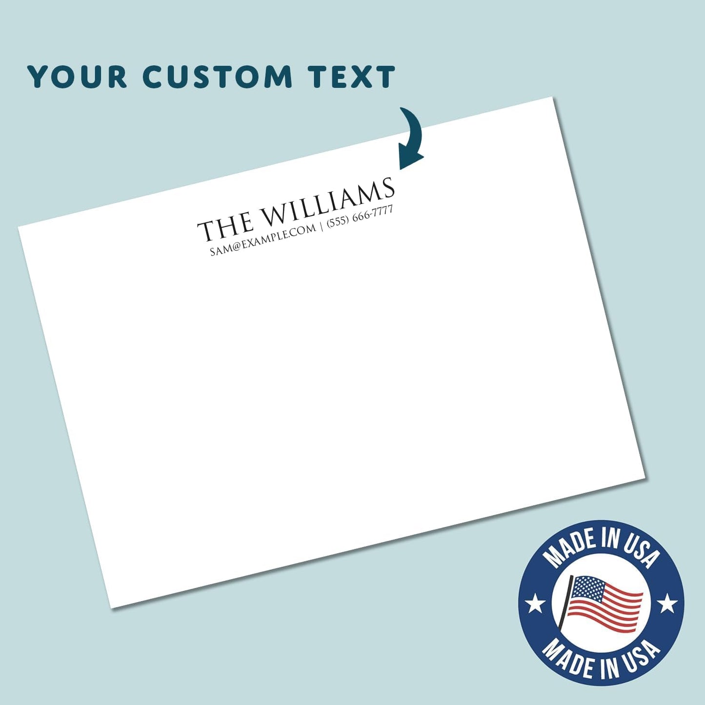 Personalized Stationery Letters and Envelopes - Custom Stationery Note Cards, Thank You Cards Set for Men and Women (Modern Tradition)
