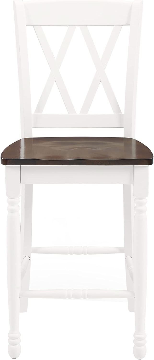 Crosley Furniture Shelby Wood X Back Counter Height Bar Stools Set of 2