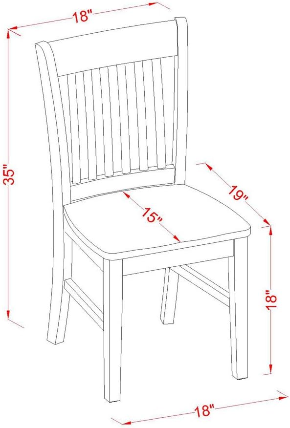 East West Furniture BONO5-LWH-W 5 Piece Dining Set Includes a Round Dinner Table and 4 Kitchen Dining Chairs, 42x42 Inch, Linen White