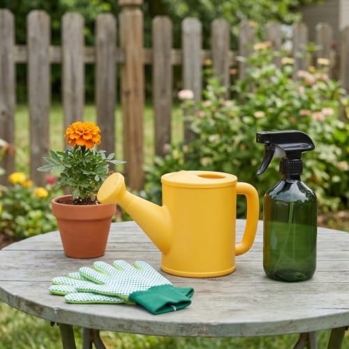 Cididu 8PCS Kids Garden Tools Set, Boys Girls Gardening Kit Tools Including Watering Can, Spray Bottle, Tote Bag, Trowel, Rake, Outdoor Garden Toy Gift for Beach