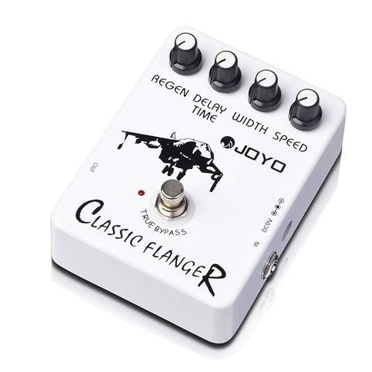 JOYO Flanger Effect Pedal Achieve Metallic Flanger Sounds & Rapid Tremulous Vibrato for Electric Guitar Effect - True Bypass (JF