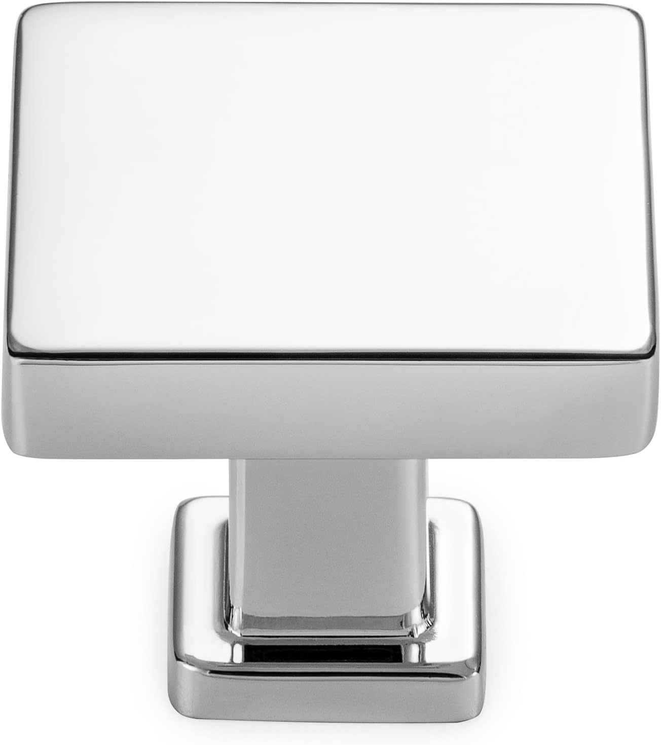 KOOFIZO 10 Pack Polished Chrome Cabinet Knobs Chrome Drawer Knobs K08 Square Single Hole Cabinet Pulls for Cabinets Drawer Dresser Cupboard Bedroom Closet Bathroom Vanity