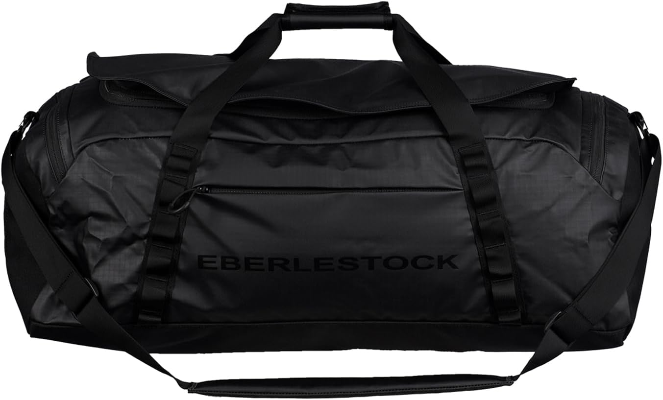 Eberlestock Hyllus Duffel Bag for Men - Durable, Water-Resistant, Small Men's Duffle Bag with Zipper Pockets, Ideal for Travel & Gym, Tactical Gear Bag, Hunting, Fishing, Camping - Black, 65L
