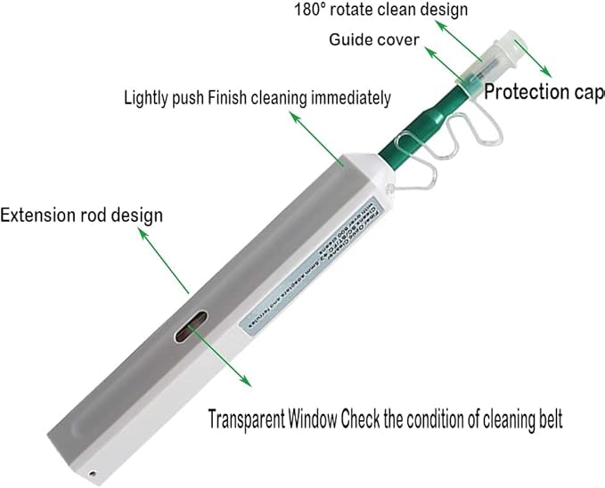 Fiber Optic Connector Cleaning Pen,Fiber Optic Cleaner Pen for 2.5mm Ferrules SC,FC,ST,SC/APC and FC/APC,800+ Clean Times