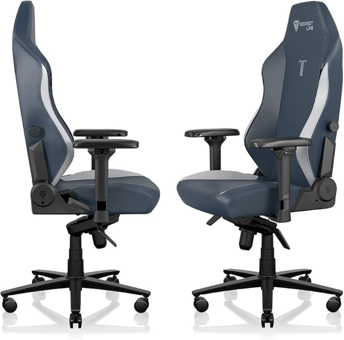 Secretlab Titan Evo Royal Gaming Chair - Reclining, Ergonomic & Heavy Duty Computer Chair with 4D Armrests, Magnetic Head Pillow & Lumbar Support - Big and Tall Up to 395 lbs - Blue - Leatherette
