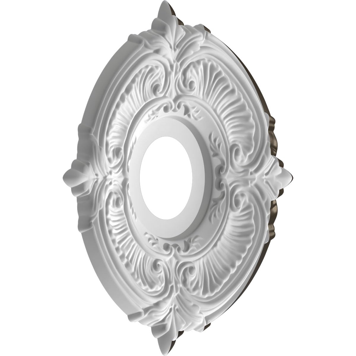 Ekena Millwork 13Od X 3 1/2Id X 3/4P Attica Thermoformed Pvc Ceiling Medallion (Fits Canopies Up To 5), Metallic Dark Bronze